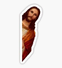 Jesus Is Watching Meme Sticker