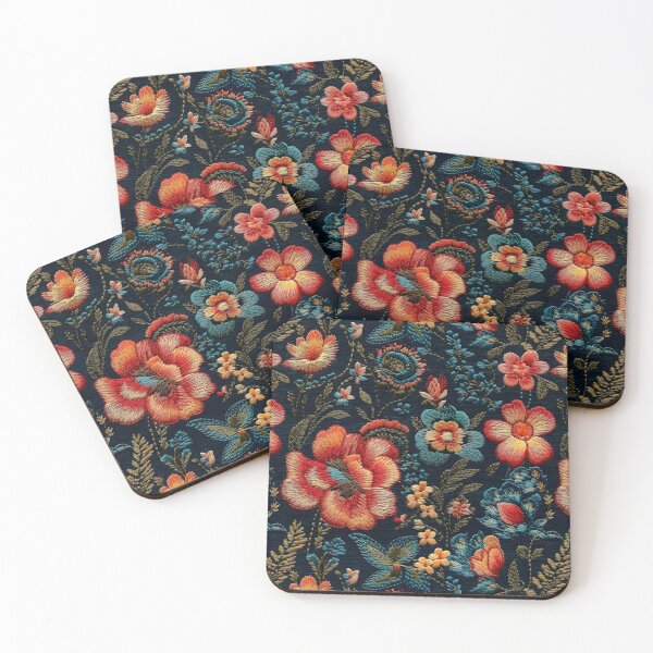 Item preview, Funny Vintage Floral Embroidery designed and sold by SecretDicer.