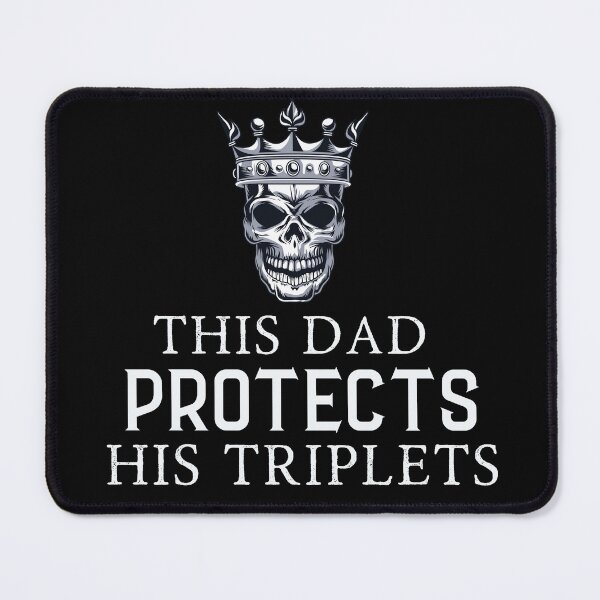 Item preview, This Dad Protects his Triplets Sticker designed and sold by Dunbi1010.