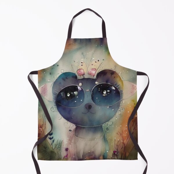 Item preview, wise cute cat with glasses designed and sold by memonto.