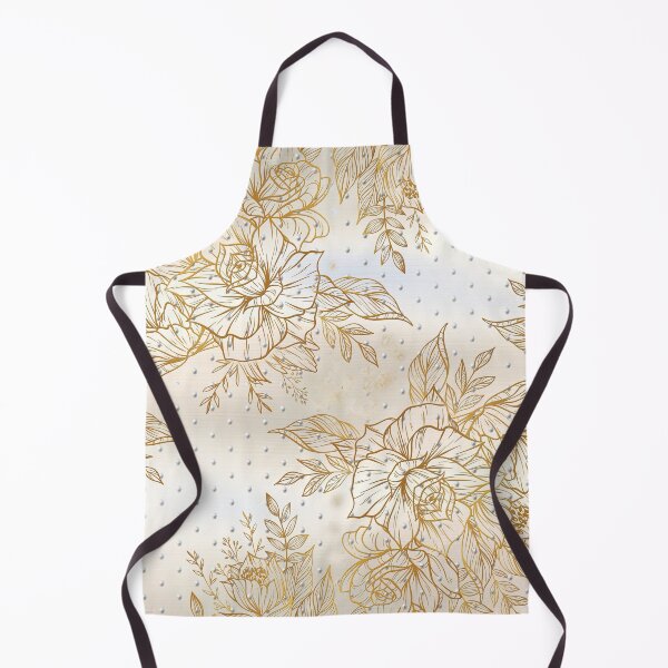 Item preview, Rose line drawings in gold on creams designed and sold by NadineMay.