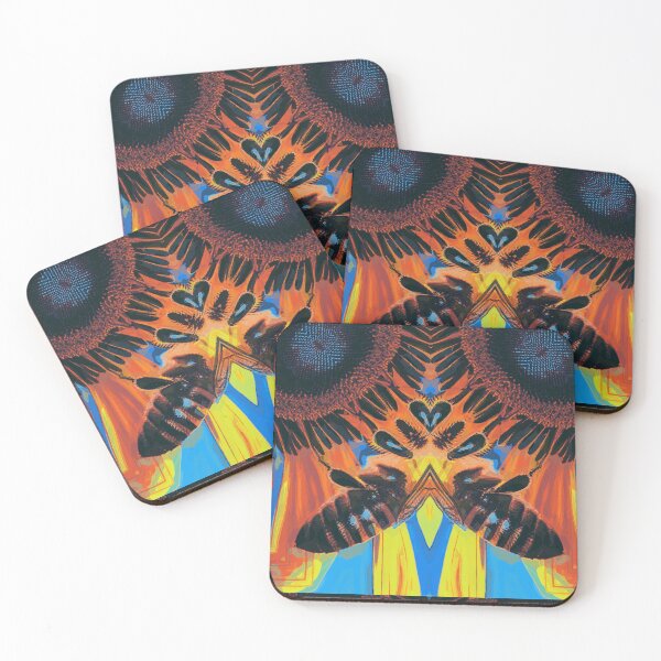 Item preview,   *Funny Abstract Bee On A Sunflower Summer Blue Sky Painting* designed and sold by Ralek.