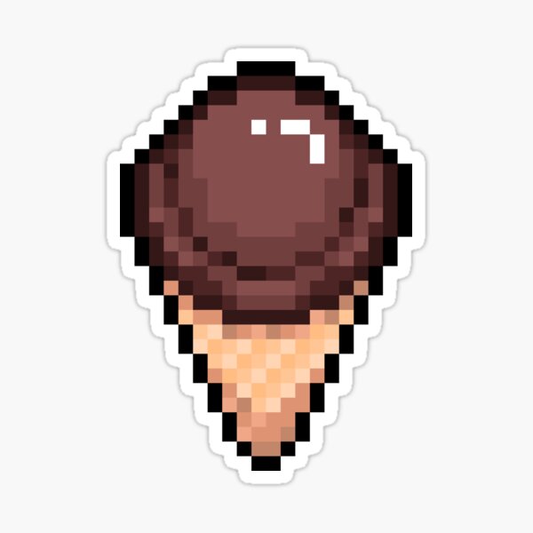 Pixel Art Ice Cream Set Retro Video Game Collection Of 8 Bit Ice