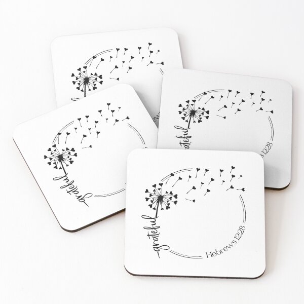 Item preview, Christian Dandelion Design - Grateful - Hebrews 12:28 designed and sold by simplydesignart.