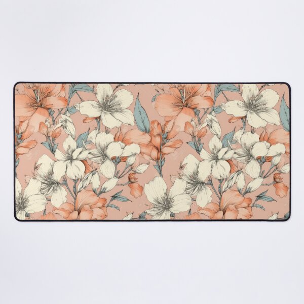 Item preview, Peach and Cream Floral Pattern designed and sold by kansaikate.