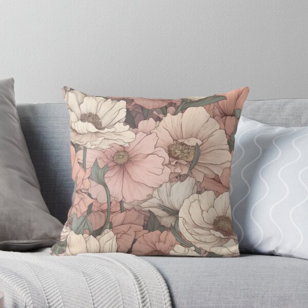 Item preview, Floral Pattern  of Pink  and Cream Blooms  designed and sold by kansaikate.