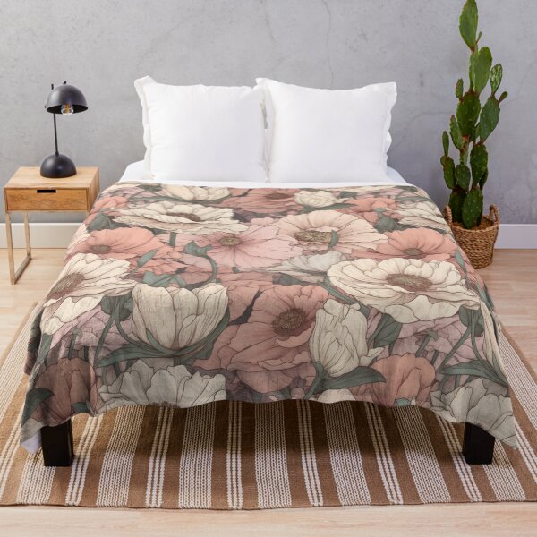 Item preview, Floral Pattern  of Pink  and Cream Blooms  designed and sold by kansaikate.