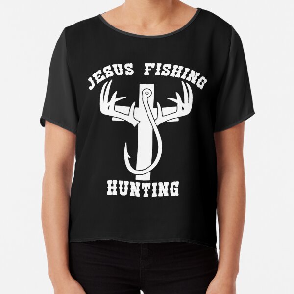 Jesus fishing Hunting Christian dad fathers day gift idea Poster