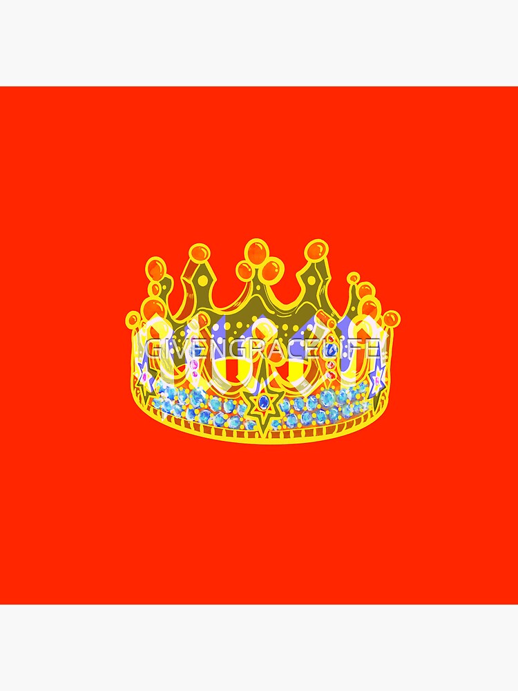 QUEENS CROWN RED  Sticker for Sale by GIVENGRACELIFE