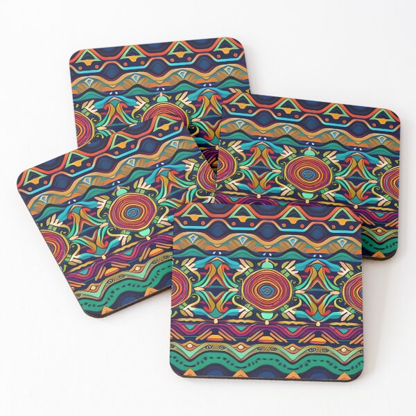 Item preview, linear tribal psychedellic seamless pattern designed and sold by Hillol Bora.