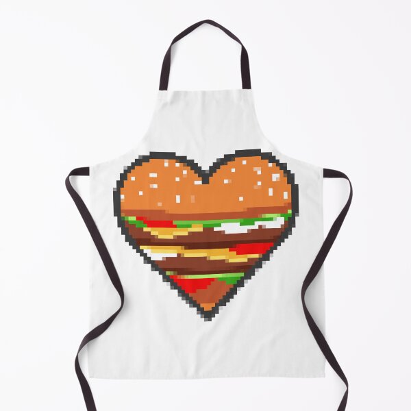 Item preview, Pixelated Burger in a Heart Shape designed and sold by ultraPick.