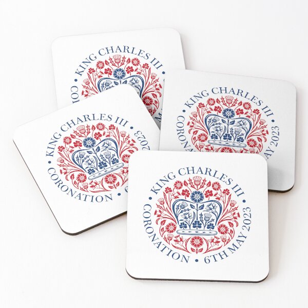 Item preview, King Charles III The Coronation Emblem 2023 Red-Blue designed and sold by ArtCounts.
