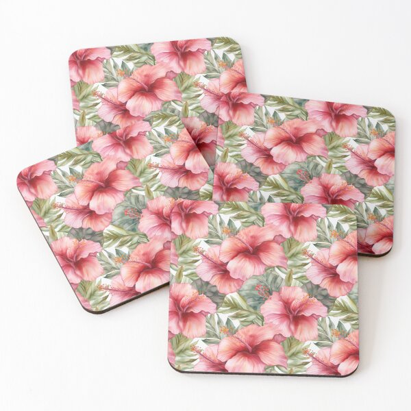 Item preview, Hibiscus Tropical Watercolor Pattern Hand-drawn Handmade Kaleidoscope designed and sold by harmoneer.
