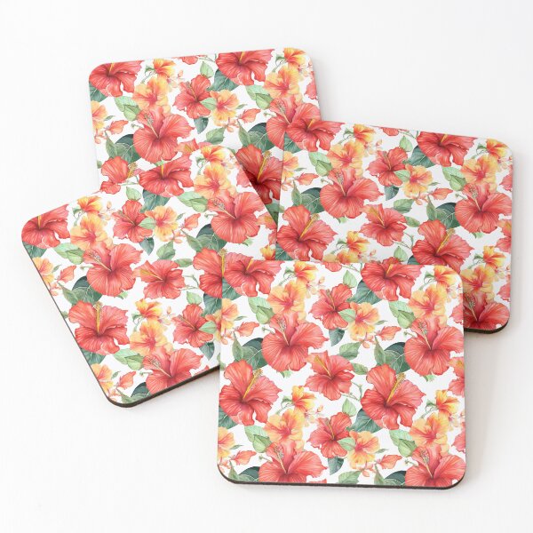 Item preview, Hibiscus Tropical Watercolor Pattern Hand-drawn Handmade Kaleidoscope designed and sold by harmoneer.