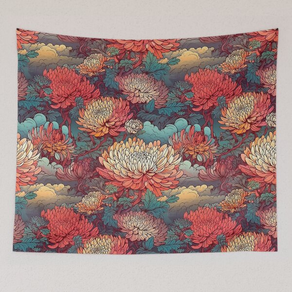 Item preview, Chrysanthemums - pattern endless designed and sold by PoppinArtFox.