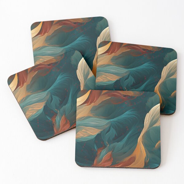 Item preview, Blue and teal abstract organic pattern designed and sold by DyliDaily.