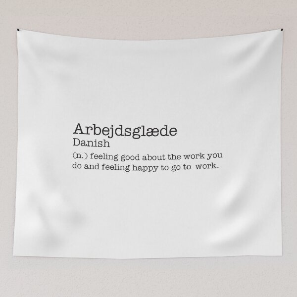 Item preview, Arbejdsglæde - Danish - Beautiful Word Definition - Typewriter designed and sold by Zooone.