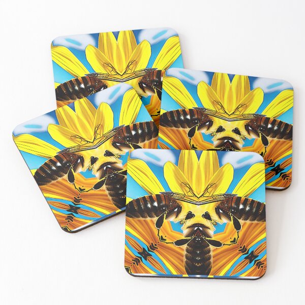 Item preview,  *Funny Abstract Bee On A Sunflower Summer Blue Sky Painting* designed and sold by Ralek.