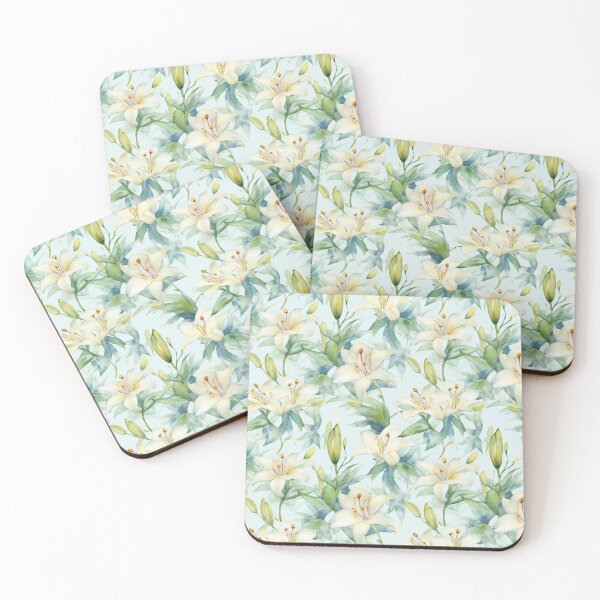Item preview, Yellow Lily Flowers Watercolor Pattern Hand-drawn Handmade Kaleidoscope designed and sold by harmoneer.