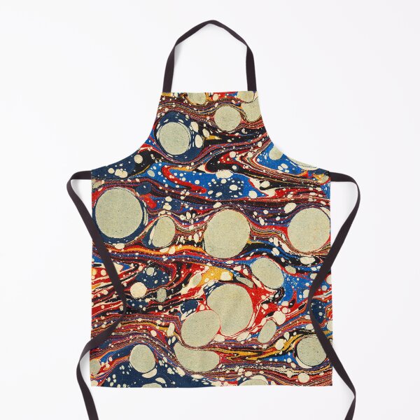 Item preview, MARBLED PAPER,ABSTRACT RED YELLOW BLUE SWIRLS AND WHITE CIRCLES designed and sold by BulganLumini.