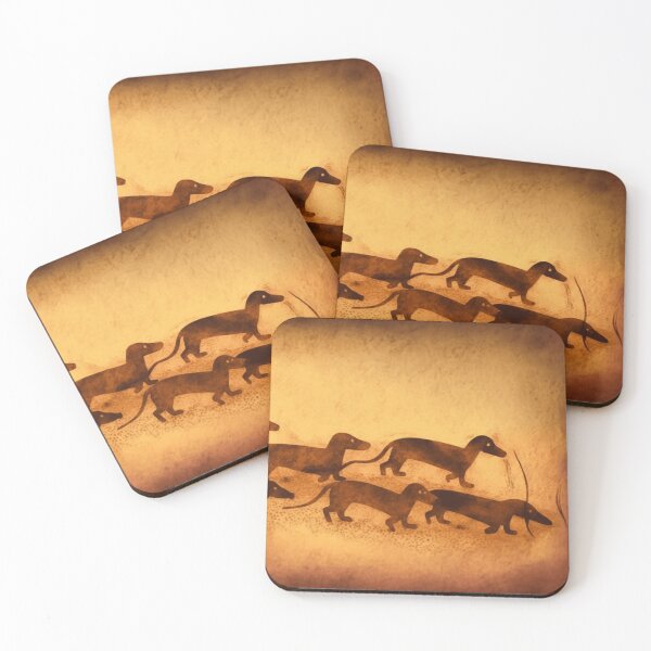 Item preview, Dachshund Pack Cave Art designed and sold by SilverFrog.
