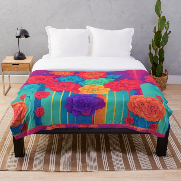 Item preview, Geometric art multi-color flowers design designed and sold by ArtDigital22.