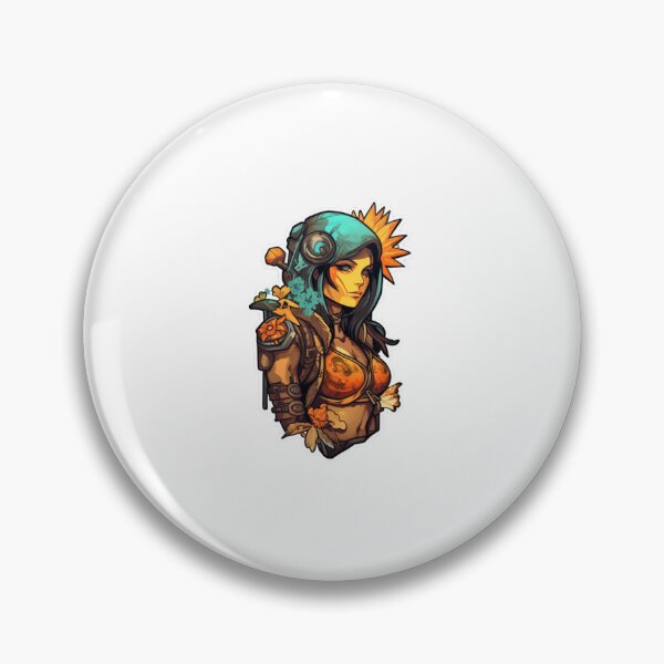 Item preview, World of Warcraft style woman in enchanted armor, bright colors, and vibrant designed and sold by Treasurenest.