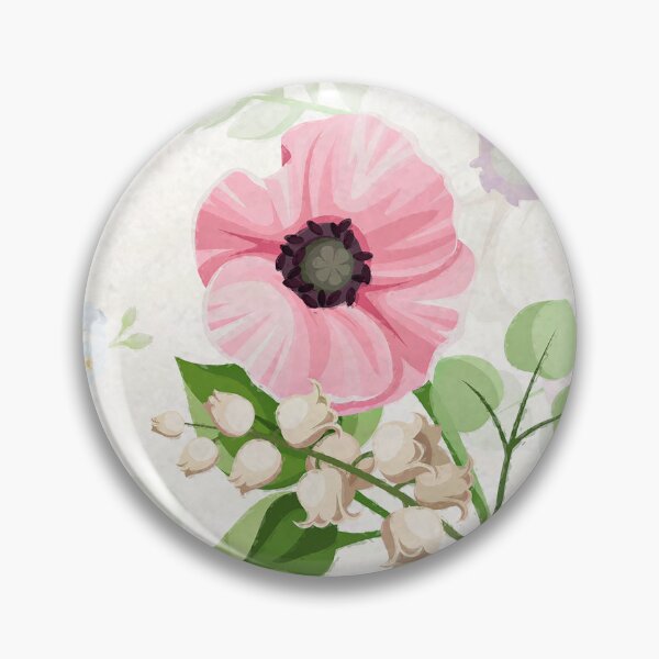 Item preview, Floral pattern with red, pink, whtie, and blue flowers designed and sold by Naddya.