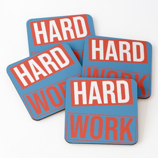 Aperçu de l'œuvre conception de mot HARD WORK rouge créée et vendue par toonword93.
