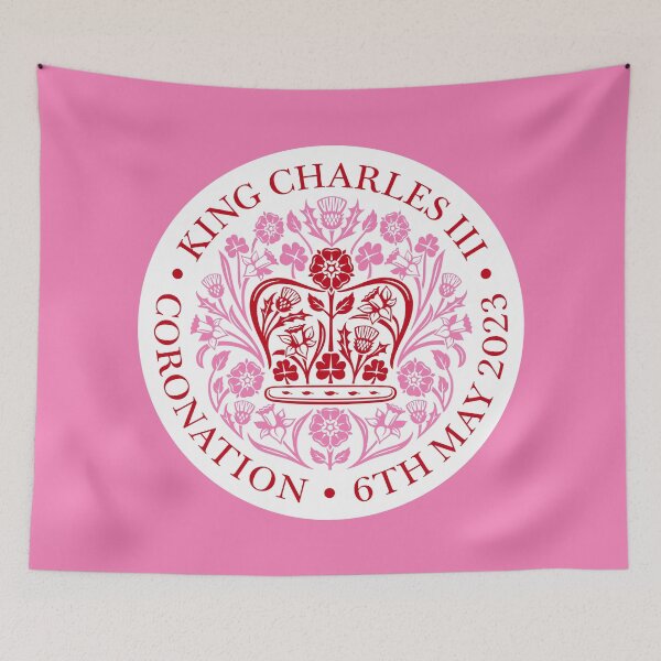 Item preview, King Charles III The Coronation Emblem 2023 Red designed and sold by ArtCounts.