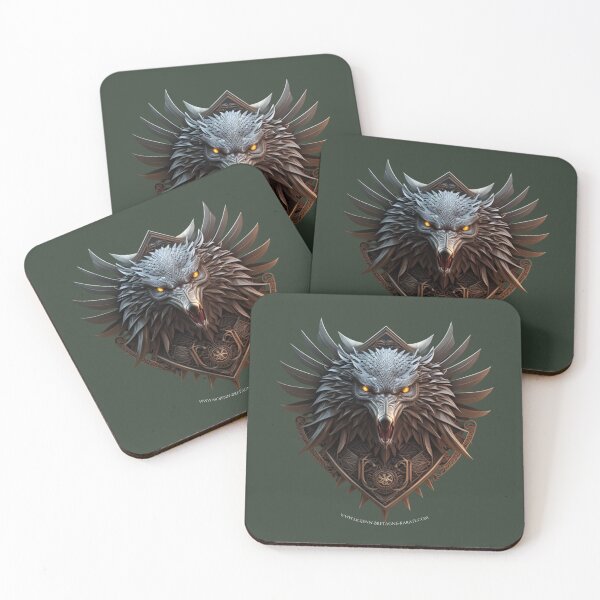 Item preview, Celtic symbol Mojenn fantasy style falcon wolf designed and sold by MojennEditions.