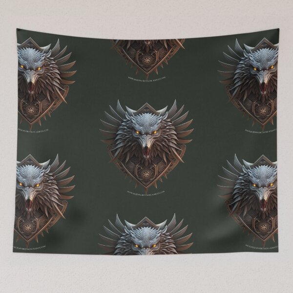 Item preview, Celtic symbol Mojenn fantasy style falcon wolf designed and sold by MojennEditions.