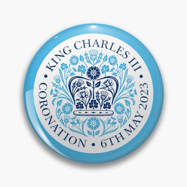 Item preview, King Charles III The Coronation Emblem 2023 Blue designed and sold by ArtCounts.