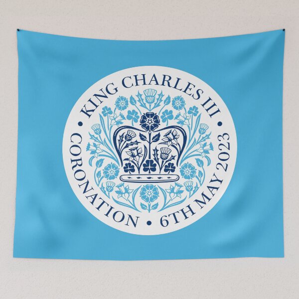 Item preview, King Charles III The Coronation Emblem 2023 Blue designed and sold by ArtCounts.