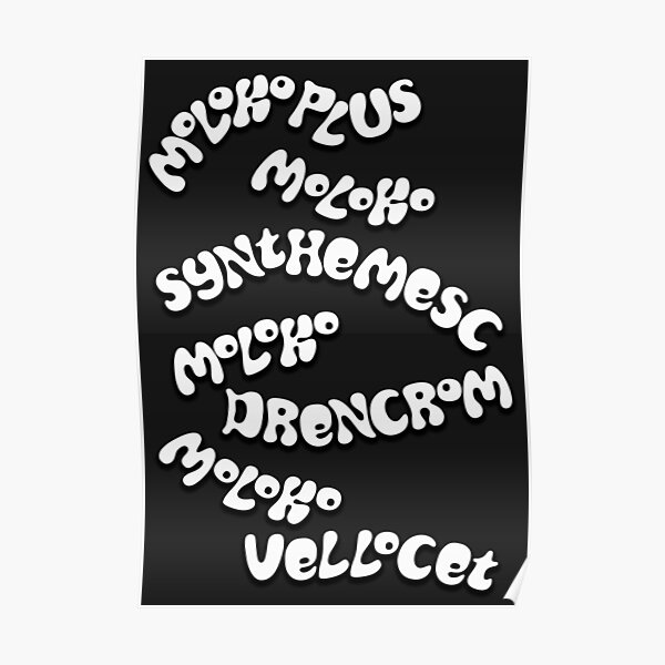 en particulier le Korova Milk Bar. Poster
