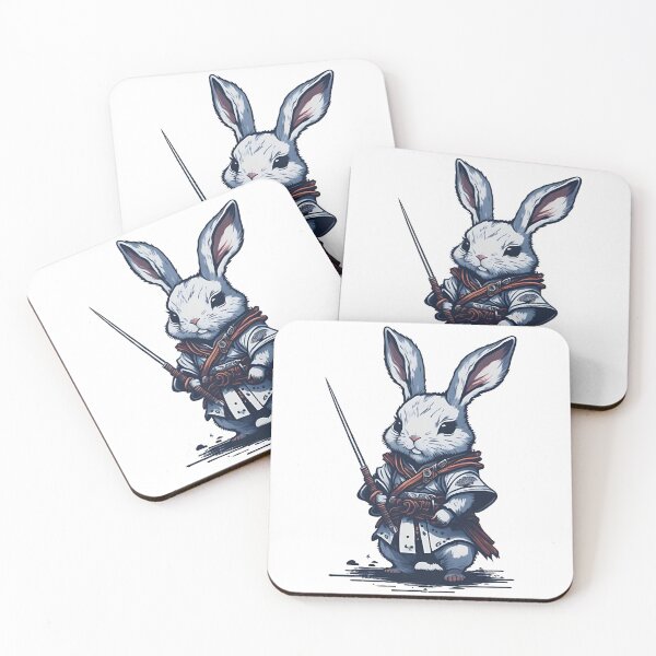 Item preview, Rabbit Dressed As A Samurai designed and sold by ArtsyWishesShop.