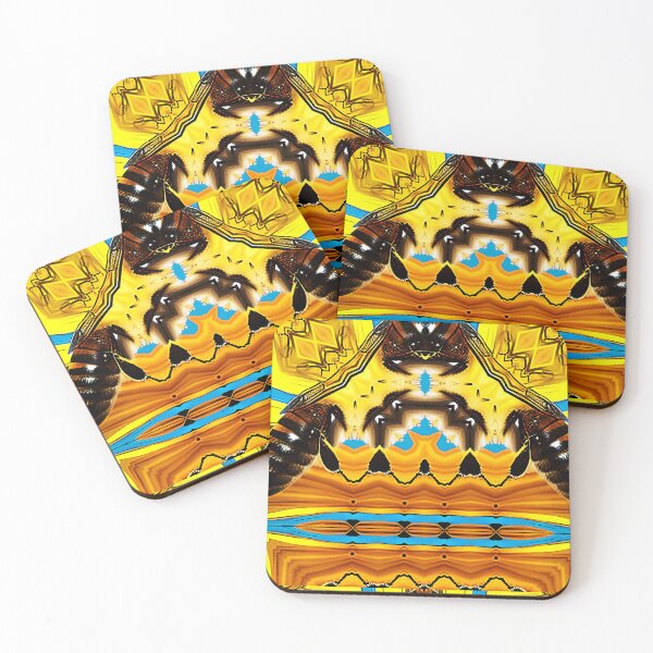Item preview, *Funny Abstract Bee On A Sunflower Summer Blue Sky Painting* designed and sold by Ralek.