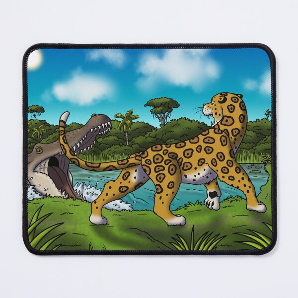 Item preview, Crocodile Attacking Jaguar designed and sold by Brandon Pilcher's Creative Adventures.