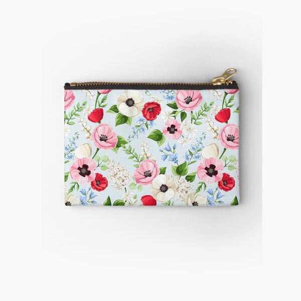 Item preview, Floral pattern with red, pink, whtie, and blue flowers designed and sold by Naddya.