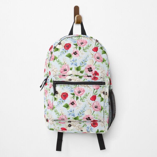 Item preview, Floral pattern with red, pink, whtie, and blue flowers designed and sold by Naddya.