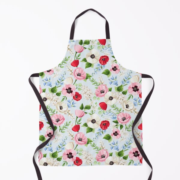 Item preview, Floral pattern with red, pink, whtie, and blue flowers designed and sold by Naddya.