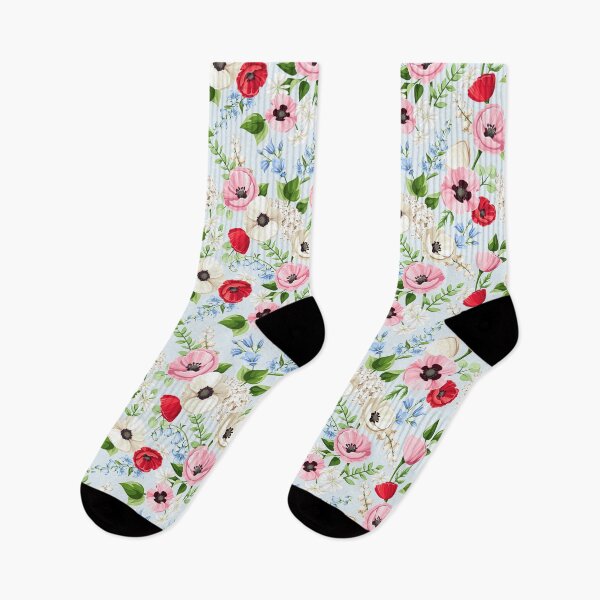 Item preview, Floral pattern with red, pink, whtie, and blue flowers designed and sold by Naddya.
