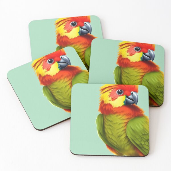 Item preview, Tropical Caique Parrot Design: Colorful and Playful Art for Bird Lovers | Redbubble designed and sold by Eline-Prints.