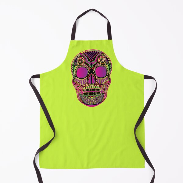Item preview, mexican sugar skull, bright neon colors designed and sold by IrynaPas.