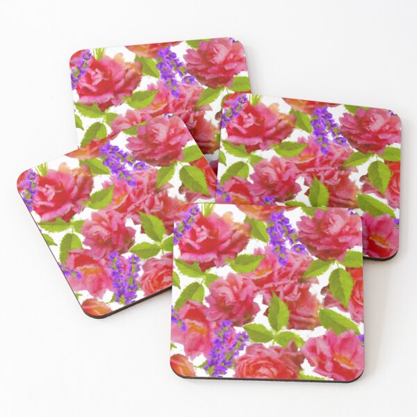 Item preview, Lavender Roses Repeated Pattern Surface Seamless Design  designed and sold by Tina Veenstra.
