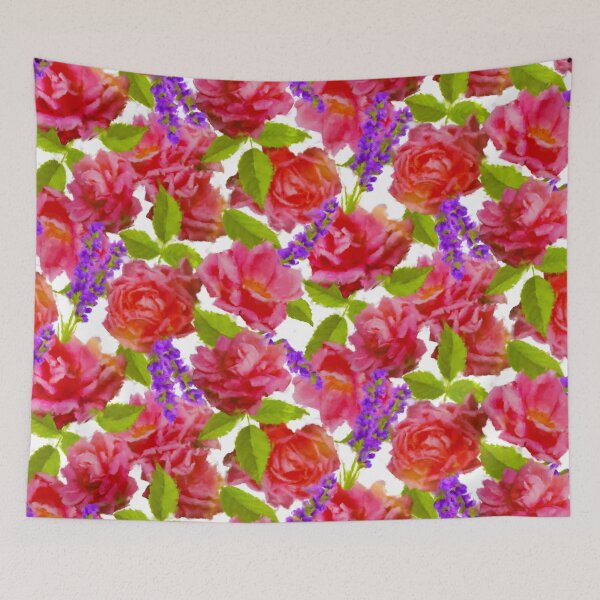 Item preview, Lavender Roses Repeated Pattern Surface Seamless Design  designed and sold by Tina Veenstra.