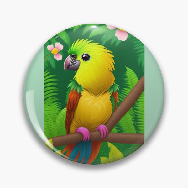 Item preview, Tropical Caique Parrot Design: Colorful and Playful Art for Bird Lovers | Redbubble designed and sold by Eline-Prints.
