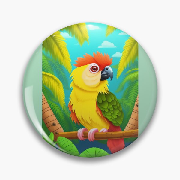 Item preview, Tropical Caique Parrot Design: Colorful and Playful Art for Bird Lovers | Redbubble designed and sold by Eline-Prints.