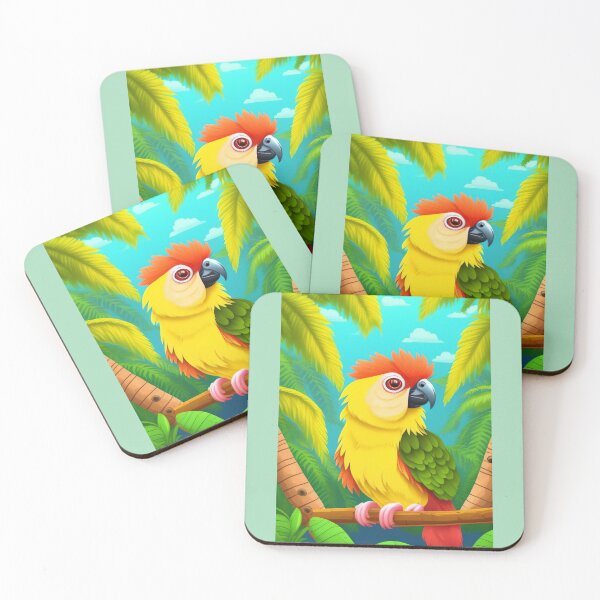 Item preview, Tropical Caique Parrot Design: Colorful and Playful Art for Bird Lovers | Redbubble designed and sold by Eline-Prints.