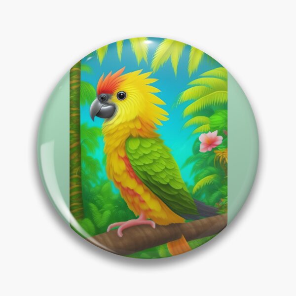 Item preview, Tropical Caique Parrot Design: Colorful and Playful Art for Bird Lovers | Redbubble designed and sold by Eline-Prints.